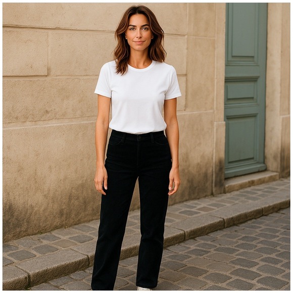 Ralph Lauren Pants Womens Size  8 Black Velvet Stretch Mid Rise Minimalist‎ - Picture 12 of 12